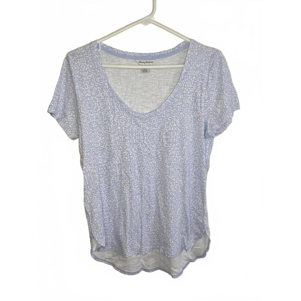 Tommy Bahama Light Blue Short Sleeve V-Neck T-Shirt Medium